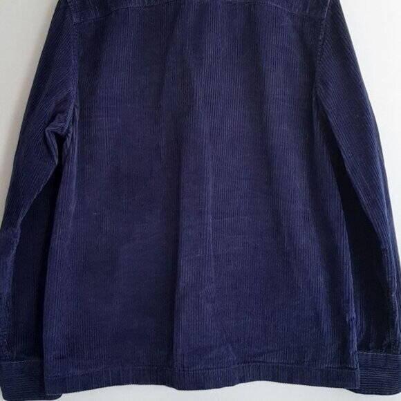 AE AMERICAN EAGLE Rib Corduroy Snap Button Shirt Jacket Blue Men's Sz M - Picture 9 of 11